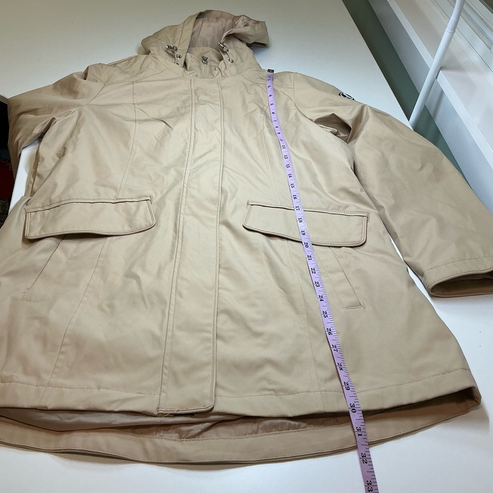 Lands End Womens M Adjustable Hood w/visor 3 in 1 Jacket Systems Tan Beige NWT - Picture 9 of 16